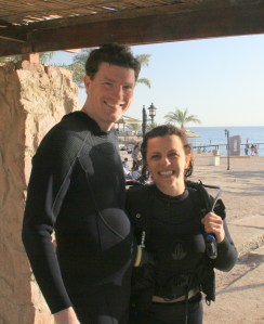 Happy after our first dive together