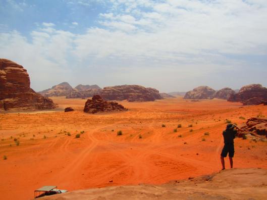 Wadi Rum in vibrant orange