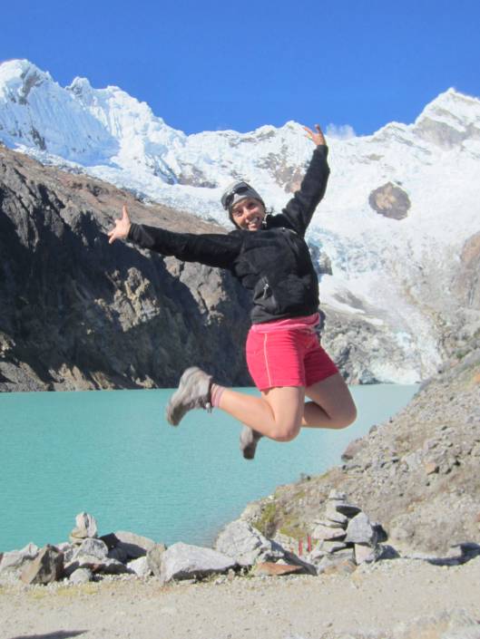 At the high altitude lake: found strength to jump right after being sick