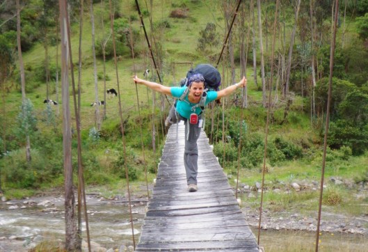 Suspension bridge on the way to Sigchos