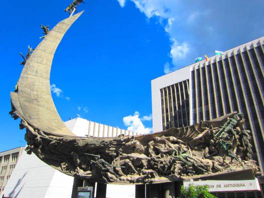 Administrative center sculpture, which is also a memorial for it's artist - his ashes are laid to rest here too