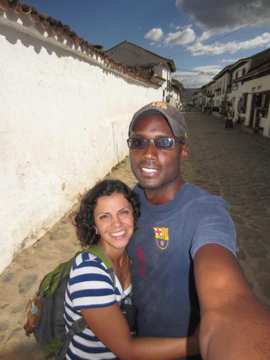 Strolling down the cobblestone streets