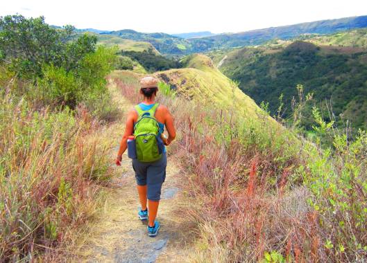 Heading out on Angel's ridge