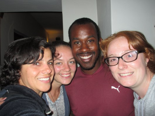 Maud and I chatting with the Peace Corps Volunteers