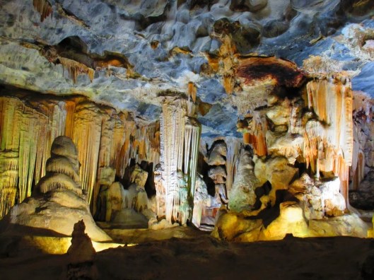 The wonderful stalagmite and stalactite formations
