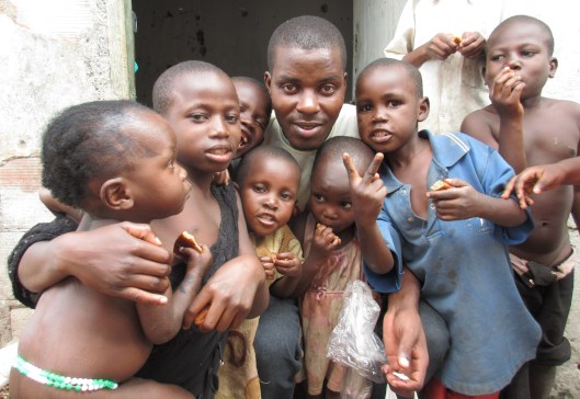 Salim with his friends, the orphans