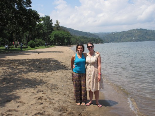 On the beach of Lake Kivu